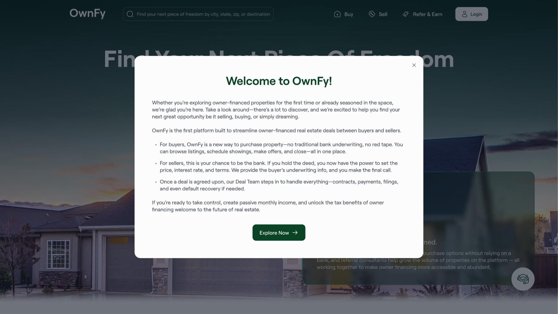 Product Design for an Owner-Financing Real Estate Platform