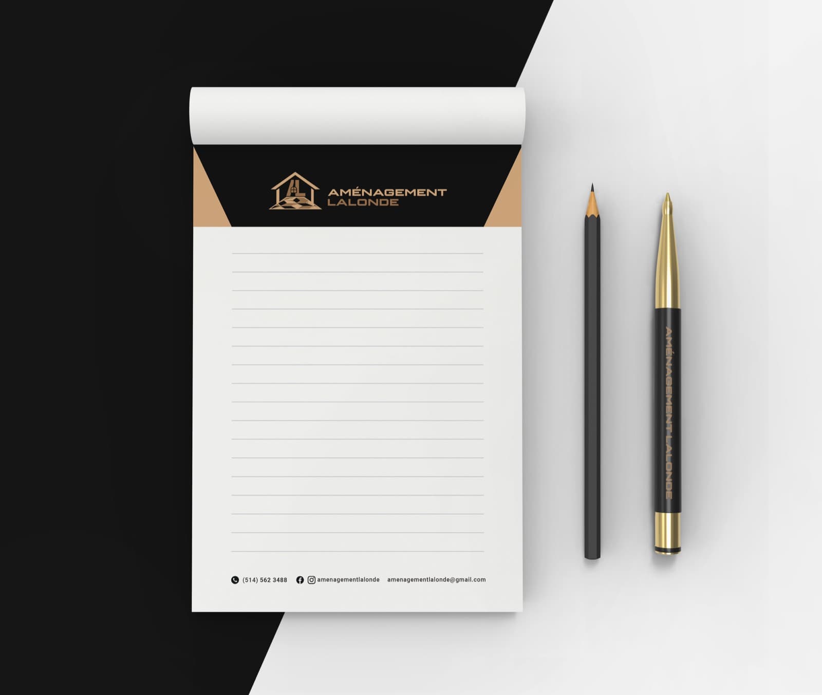 Branded notepad and pen