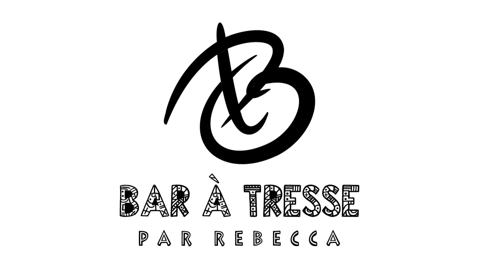 Bar à Tresse logo, black lockup