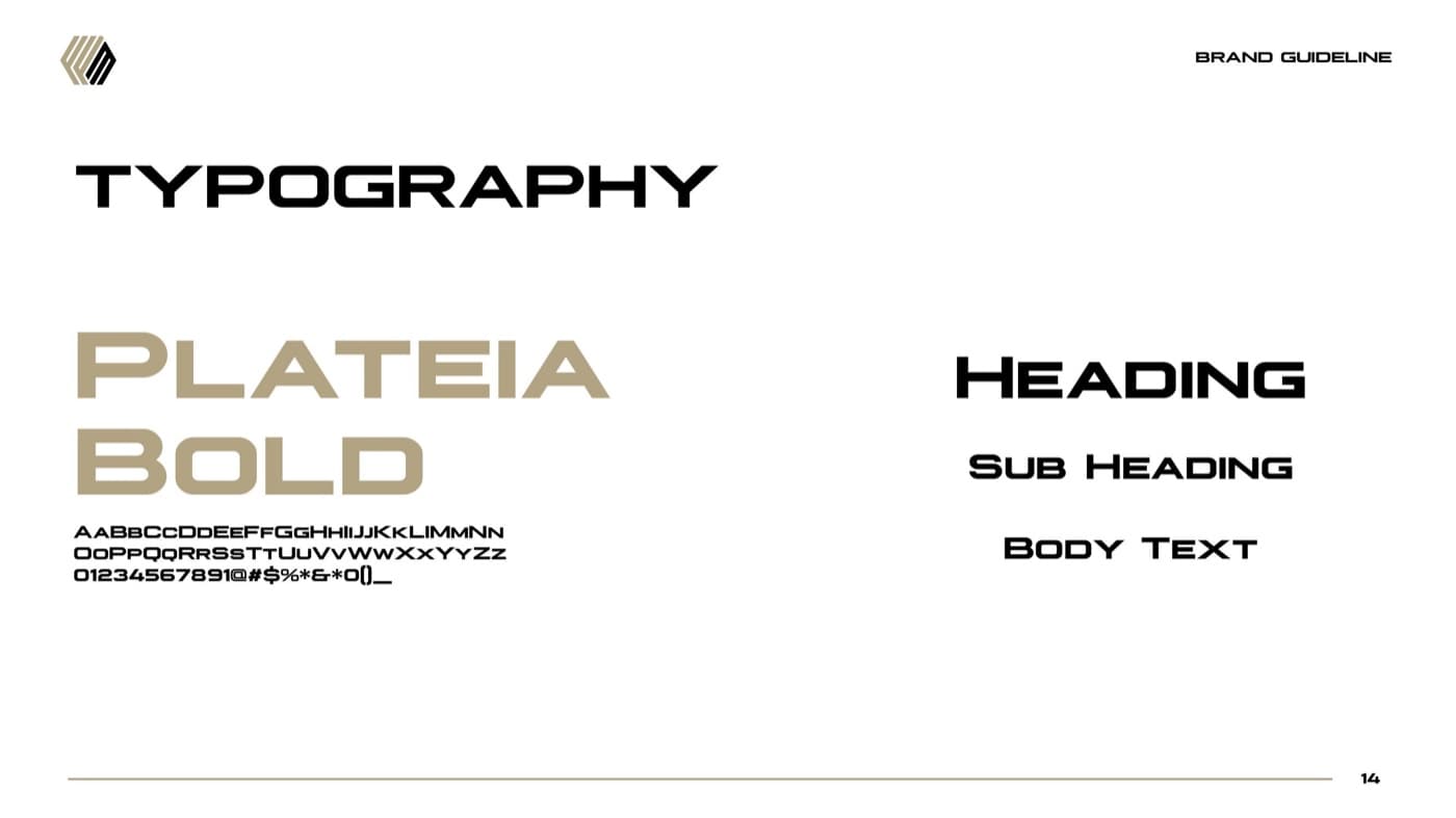 FLX Fit Massage brand guideline — typography