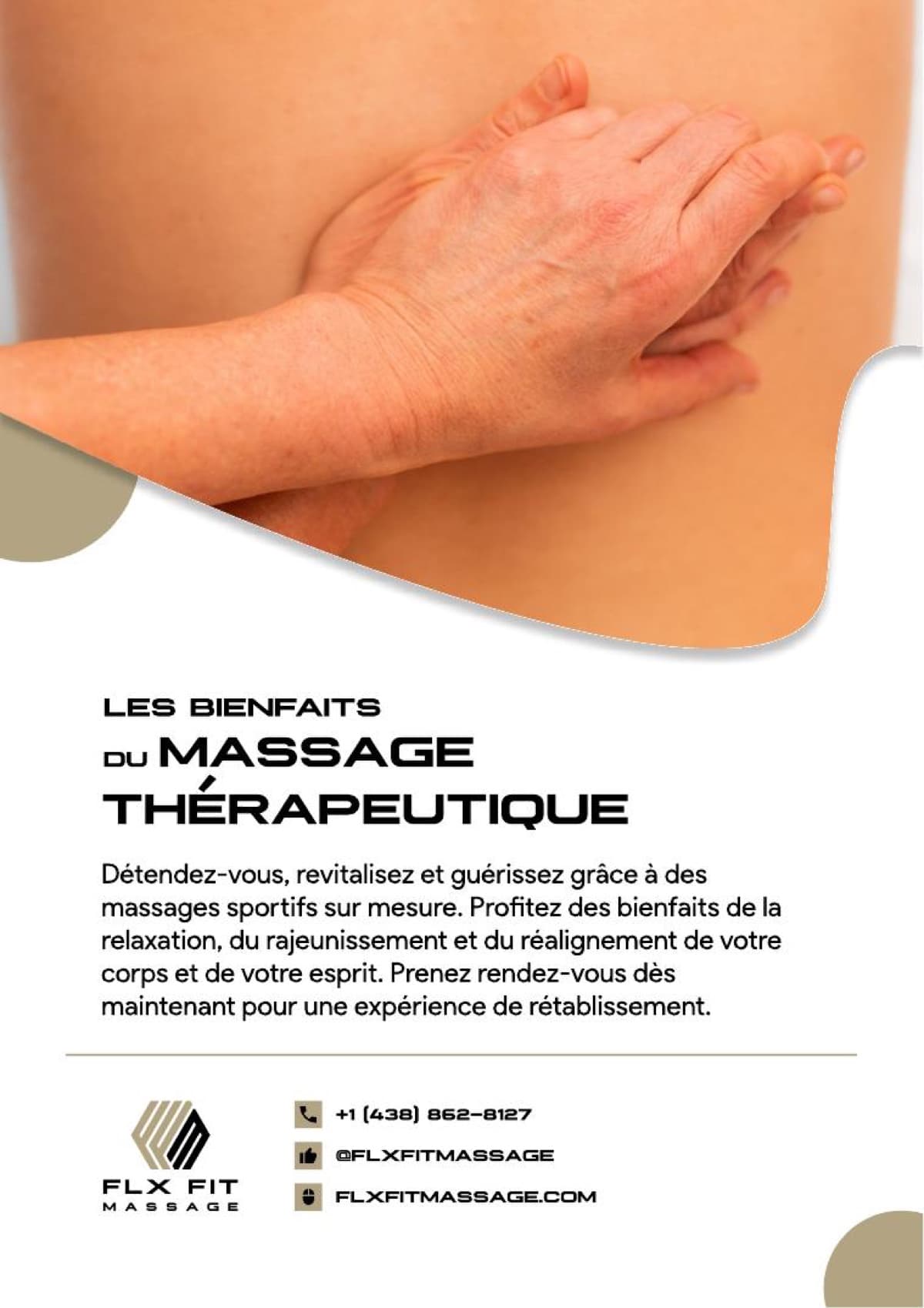 FLX Fit Massage flyer, French