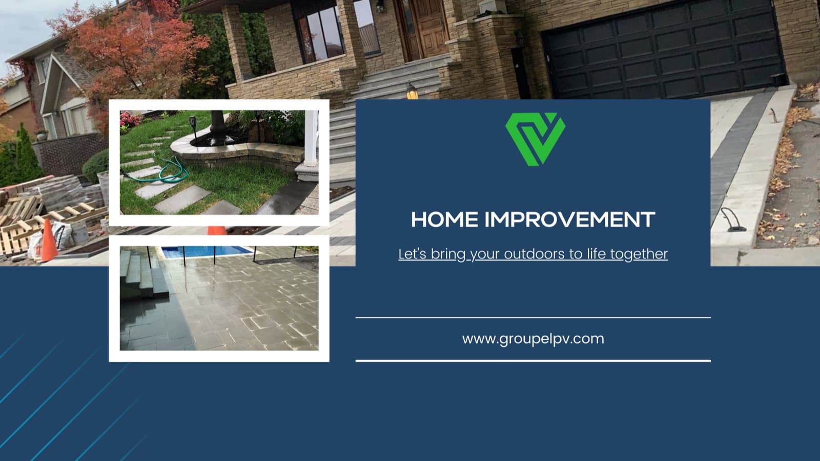 Groupe LPV Facebook cover — project photography and logo