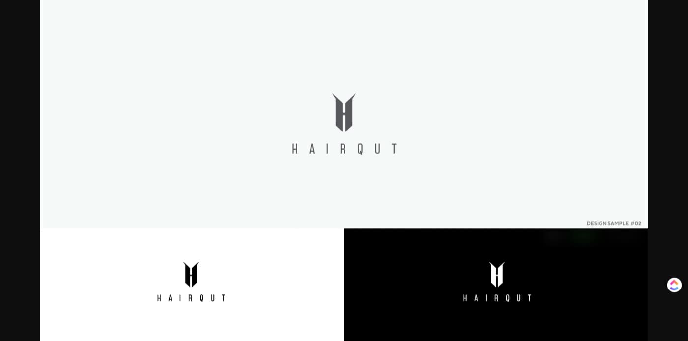 Hairqut logo — early concept direction