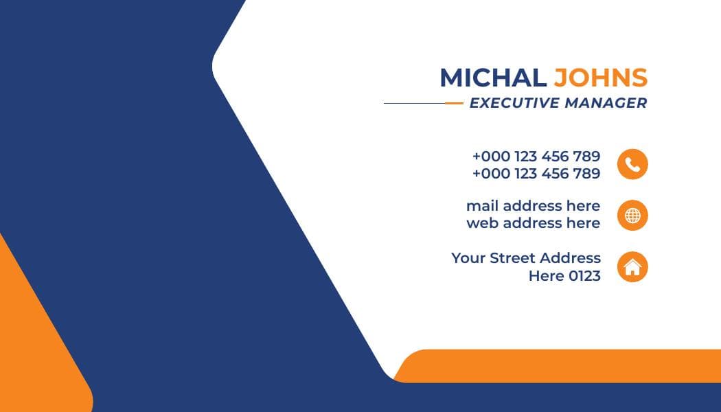 Inclusiv-IT business card design, navy colorway — back