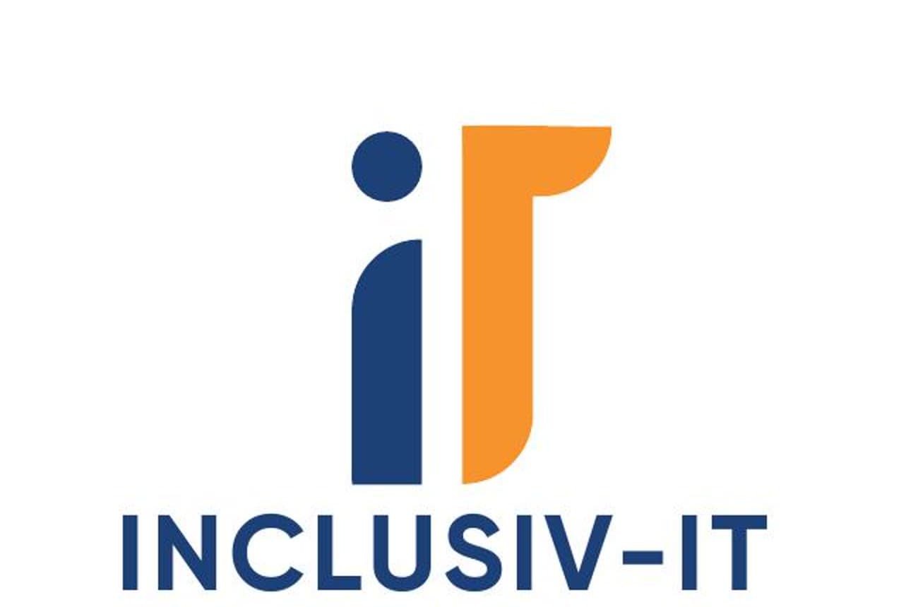 Inclusiv-IT logo — 'i' and 'T' monogram plus wordmark, IT recruitment firm