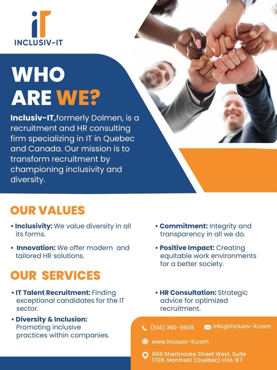 Inclusiv-IT poster — "Who Are We", diversity in IT recruitment