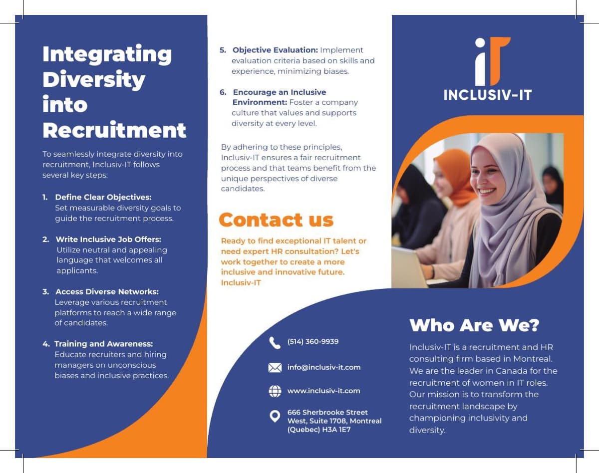 Inclusiv-IT trifold brochure, front panel