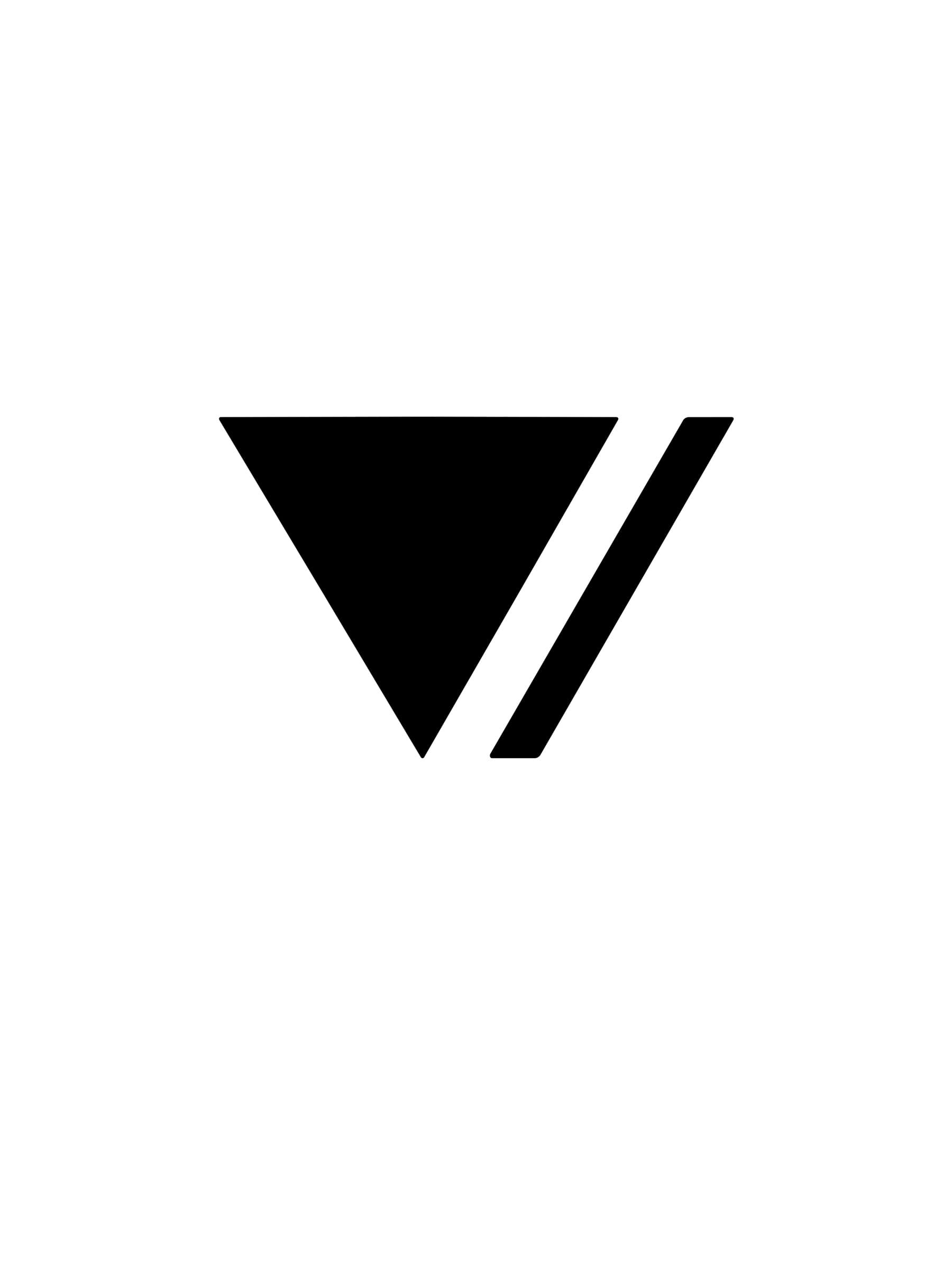 Louis Six 'VI' logo mark — black on white wall-art poster