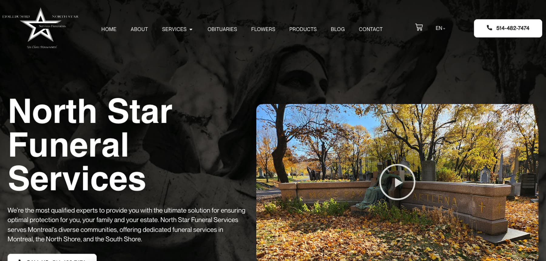 North Star Funeral Services homepage