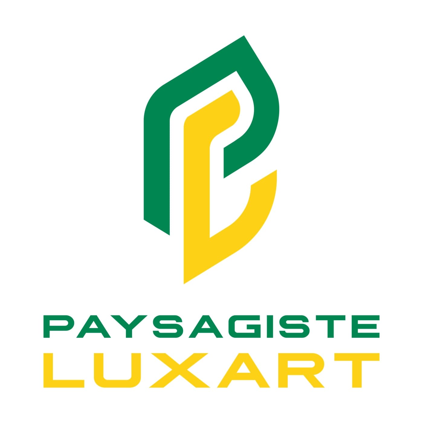 Paysagiste Luxart primary lockup — green and gold