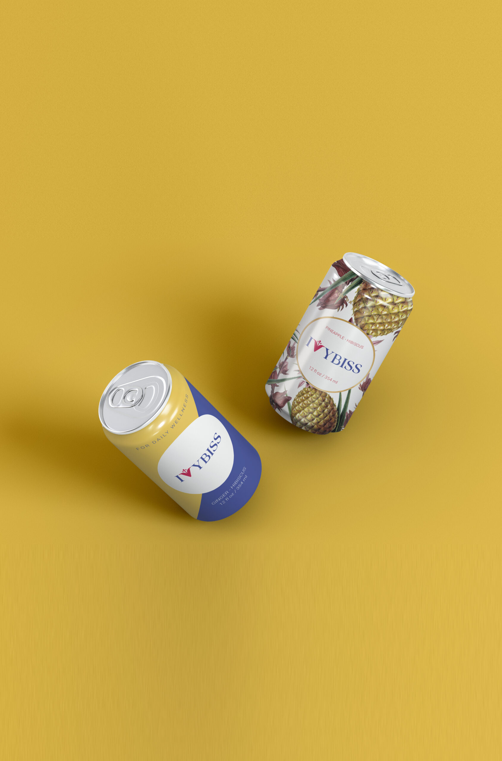 Ivybiss Can Packaging Design Pineapple and Ginger