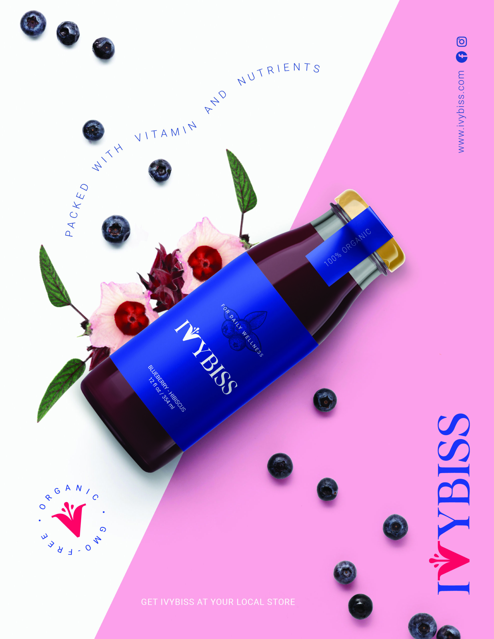 Ivybiss Beverage Company Marketing Flyer Design